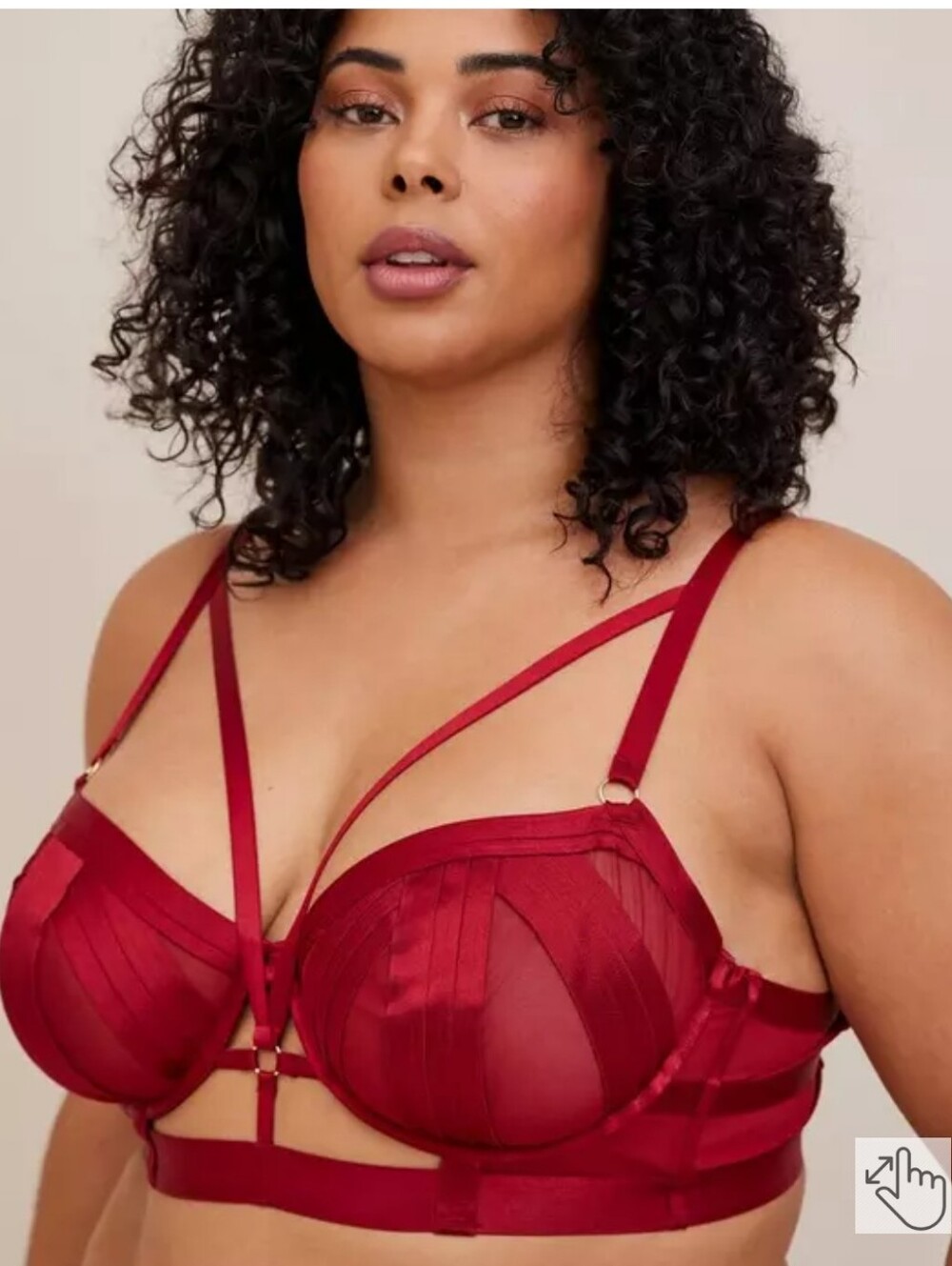 Sexy 💋 Size 0 Large Torrid Red Strappy Underwire Bra Bondage